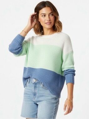 American Eagle Colorblock
Striped Oversized Pullover Knit
Sweater
